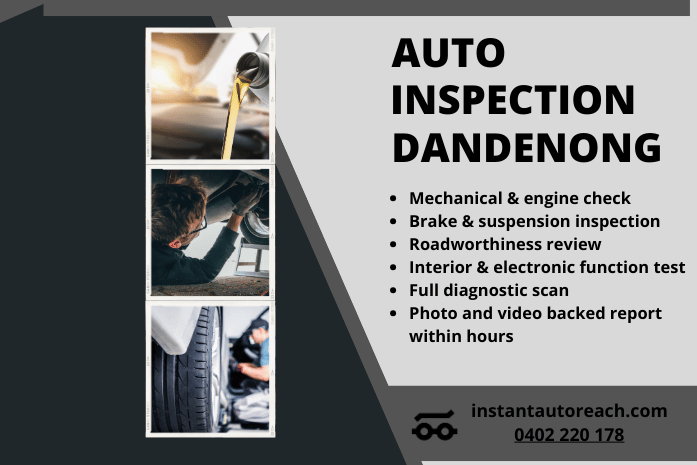 Book expert auto inspection Dandenong services. We offer mobile, pre purchase, and used car checks at your location with same-day reports